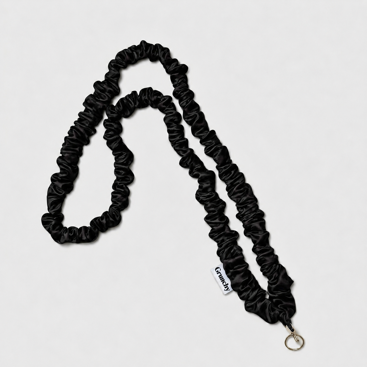 Black | Long Black Grunchy lanyard detail