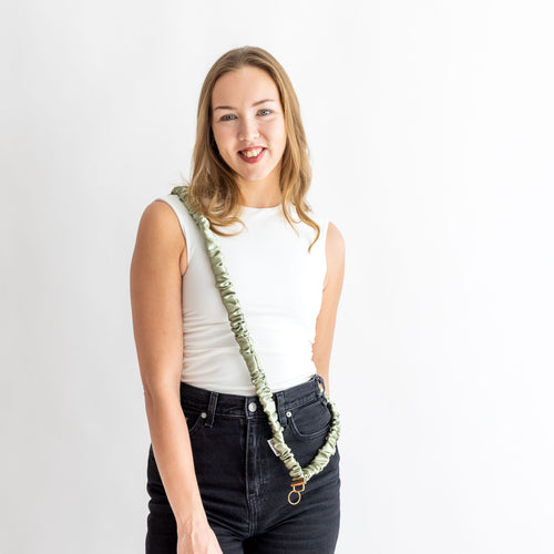 Green | Long Green Grunchy lanyard front picture