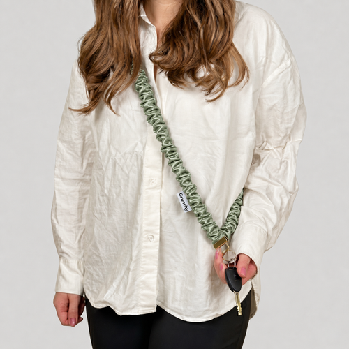 Green | Long Green Grunchy lanyard front picture