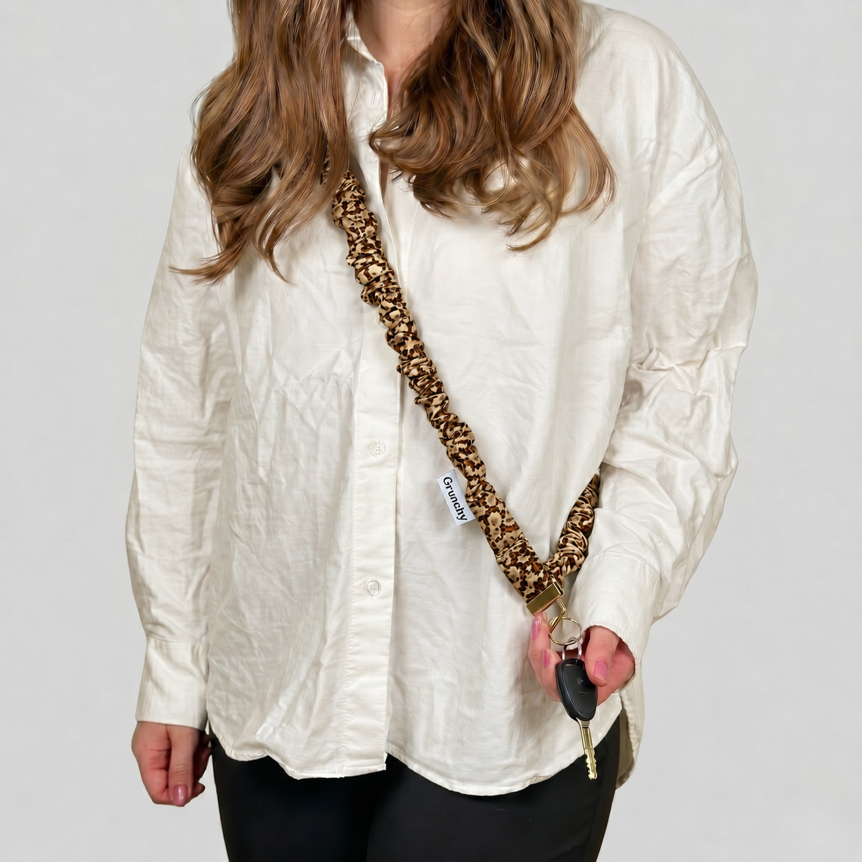 Leopard | Long Leopard Grunchy lanyard front picture
